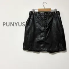 PUNYUS プニュズ フェイクレザー ミニスカート ブラック　黒　M相当のサムネイル