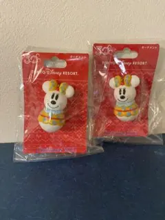 東京ディズニーリゾート ミニーストラップ クリスマスデザイン 2個セット