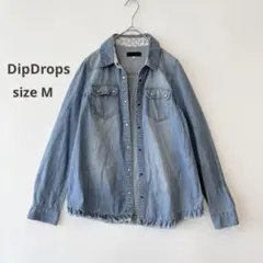 DipDrops デニムシャツ ウエスタン ライトブルー オンワード樫山 Mのサムネイル