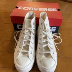 Converse All Star 厚底 ハイカット ホワイト　軽量22.５美品