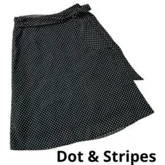 美品 Dot and Stripes 水玉 ラップスカート ブラック Sのサムネイル