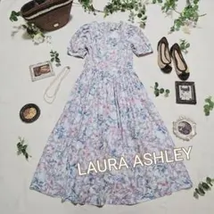 希少✨LAURA ASHLEY ヴィンテージ 花柄ジャージワンピース 9号 - メルカリ