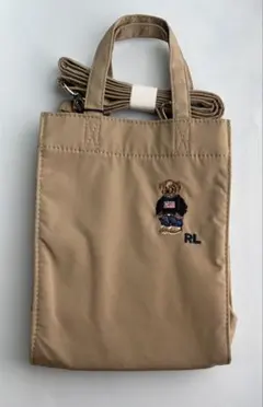 Polo Ralph Lauren ポロベア刺繍 2WAYバッグ（ベージュ） - メルカリ