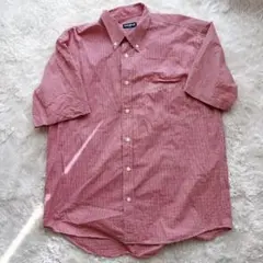 OLD UNIQLO ユニクロ 半袖シャツ ギンガムチェック レッド 赤 XL