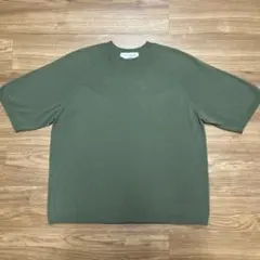 【希少】AURALEE × TDS NB ショートスリーブニット カーキ Lのサムネイル