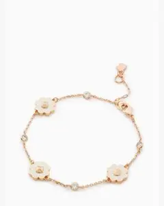 kate spade花モチーフのローズゴールドブレスレット