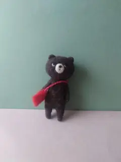 羊毛フェルト　くまさんぬいぐるみ　ハンドメイド