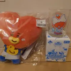 BT21　一番くじ　TATA ぬいぐるみ　グラスセット