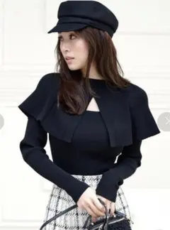 【snidel】Sustainable2wayケープニットプルオーバー