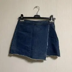 デニムキュロットパンツスカート