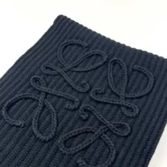 新品 LOEWE アナグラム ウール マフラー ブラック