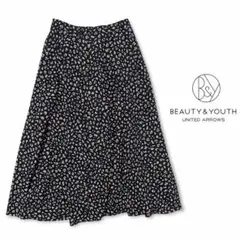 BEAUTY&YOUTH 花柄 フレアスカート ロング丈 Sのサムネイル