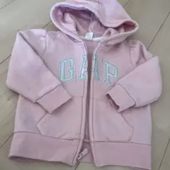 GAP ピンク フード付きジップアップ 3歳