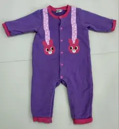 【MIKI HOUSE】HOT BISCUITS うさこ長袖ベビーロンパース