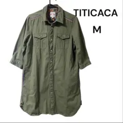 TITICACA チチカカ シャツワンピース ミニタリージャケット 7分袖