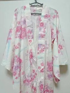 浴衣　紫色の帯付き