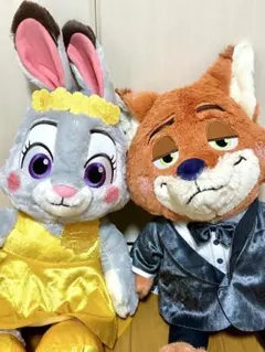 ズートピア 2 FukuFuku V-BIGぬいぐるみ ニック ジュディ