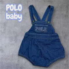 【美品】POLO baby デニム サロペット ロンパース 80cm バースデー