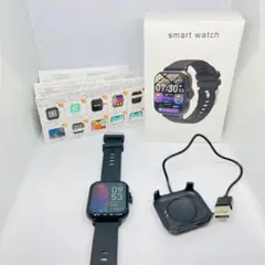 【送料無料】スマートウォッチ smart watch ブラック　通話、通知、時計