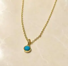 ターコイズ ペンダント ネックレス シルバー925 ゴールド シンプル 夏 海