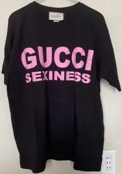 GUCCI SEXINESS セクシネス tシャツ 大きめ ブラック ピンク - メルカリ