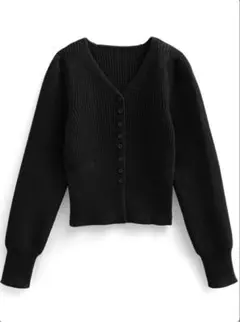 【匿名配送】GRL Vネックリブニットカーディガン[an1682]