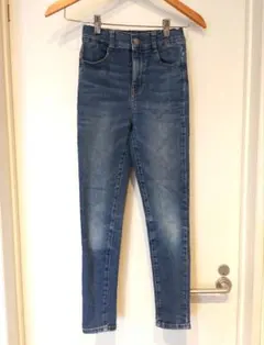 GU デニムブルー ロングパンツ　140