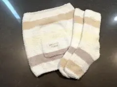 【美品】ジェラートピケ 腹巻き 靴下 まとめ売り ベージュ ストライプ