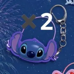 ディズニー めじるしアクセサリー SUMMER スティッチ スクランプ 2個