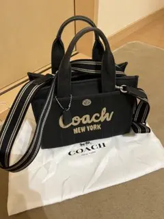 コーチCOACH34cmリボンカーゴトートバッグ - メルカリ