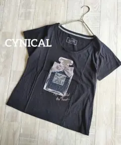 CYNICAL tシャツ カットソー 香水ボトル チュールリボン ラインストーンのサムネイル