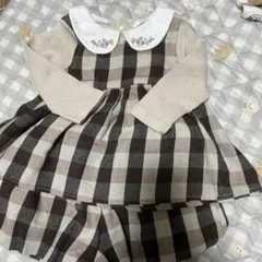 チェック柄セットアップ 80cm