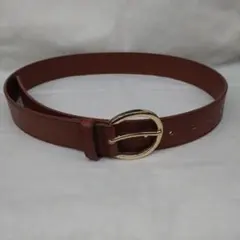 GU ゴールドバックル シンプルベルト ブラウンのサムネイル