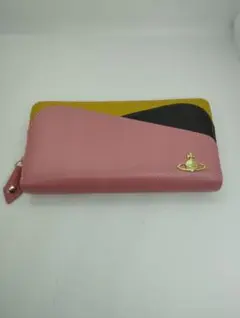 4/15まで特価！袋箱付き新品ヴィヴィアンウエストウッド長財布ピンク紺黄色