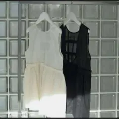 anuke Ribbon Peplum Tops black - メルカリ