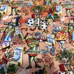 ‪ஐ‬⋆*時計を持ってるうさぎ ピンク 生地約45×110