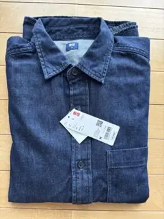 UNIQLO ダークブルー デニムシャツ Mサイズ