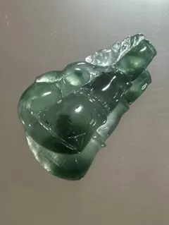 【新品】天然 本翡翠 仏像 彫刻品 宝石 全長8cm 新品】天然 本翡翠 仏像 彫刻品 宝石 全長8cm