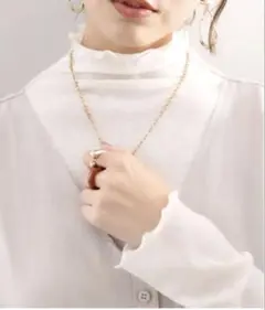 【新品未使用】レディース長袖カットソー インナーハイネック シアートップス L