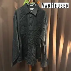 VAN HEUSEN ブラック 長袖シャツ REGULAR FIT