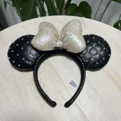 ディズニー カチューシャ キルティング パール