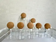 コルク蓋付きガラス瓶 7個セット