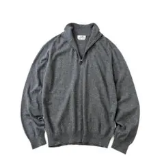 【美品】エルメス　ニット セーター　ハーフジップ　カシミヤ100%　グレー　XLのサムネイル