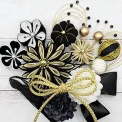 髪飾り　☆4182☆ つまみ細工　成人式　卒業式　結婚式　七五三　帯留め