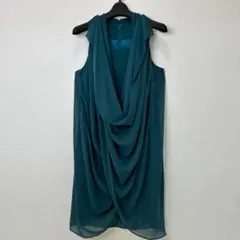 A.R.AzaleaRose 濃緑 ドレープ ノースリーブワンピース M