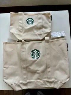 スターバックス トートバッグ 2点セット ベージュ