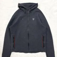 PUMA×Ferrari ジップアップ パーカー M グレー ロゴ スウェット