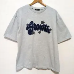 【CHIP CLIP】グレー スウェット　半袖Tシャツ　ロゴ　Mサイズ 　刺繍のサムネイル