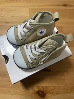 新品箱付き！未使用品CONVERSE ベージュ ジッパー付きスニーカー12cm