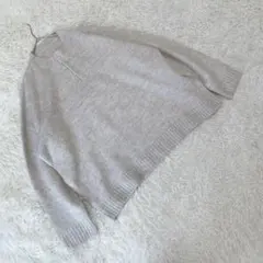 ヘンリーネック長袖セーター (F) ドロップショルダー 丸首 ゆるだぼ シンプル